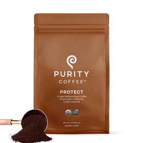 Purity Coffee PROTECT light-medium roast bag with antioxidant-rich Arabica