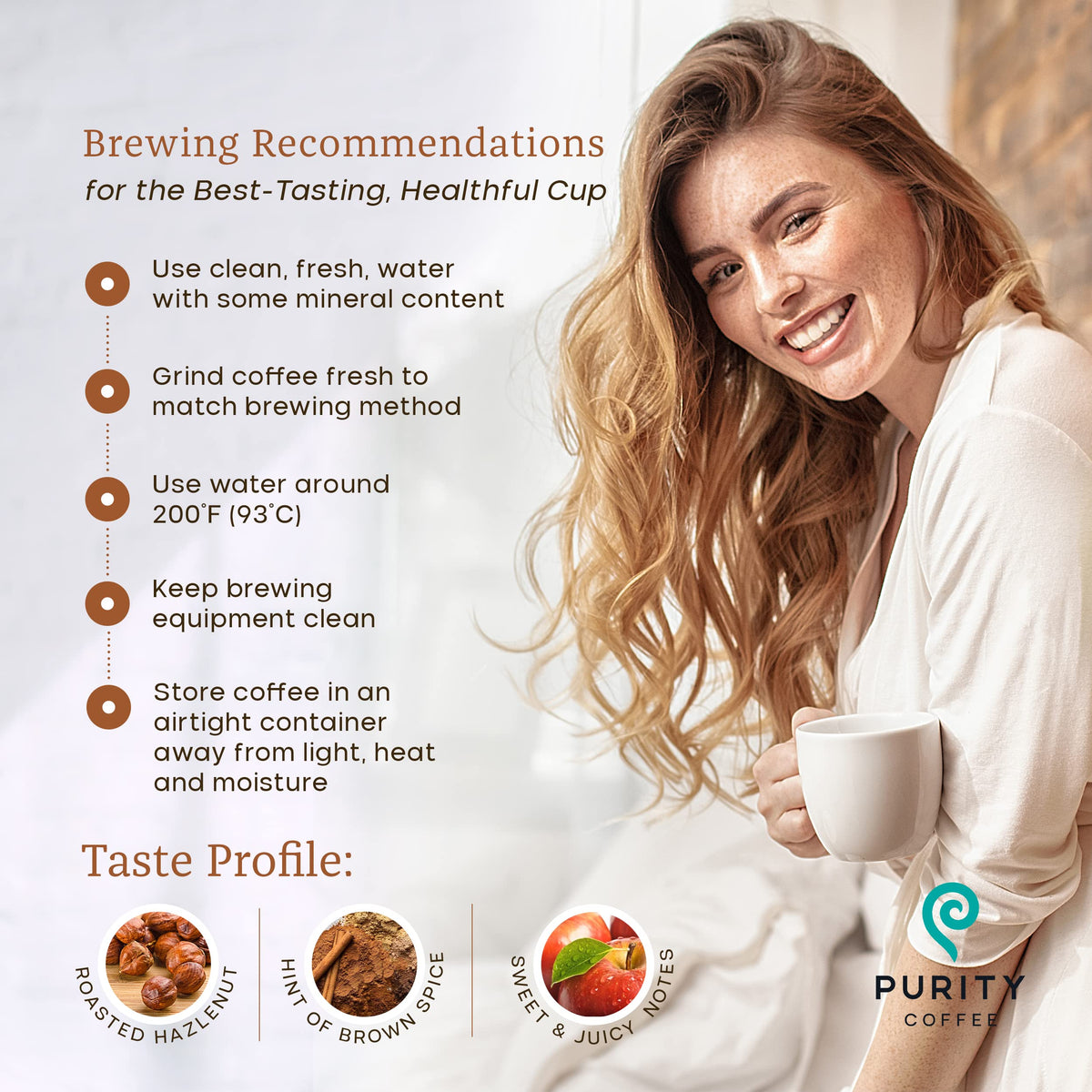 Purity Coffee PROTECT nitrogen-flushed packaging preserves freshness and flavor.