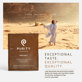 Eco-friendly packaging of Purity Coffee PROTECT products