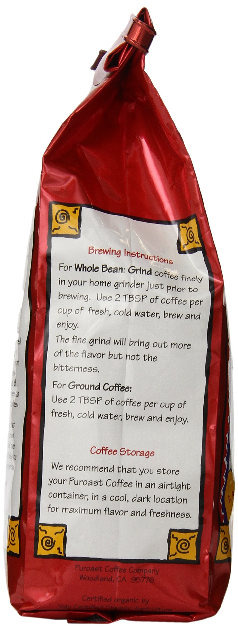 Puroast Coffee Ground; versatile for drip, French press, or cold brew with low acidity.