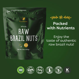Puroraw Brazil nuts granola-ingredient adds crunch and richness to recipes.