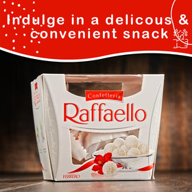 Purpalia Ferrero Raffaello individual wrappers, easy to share.