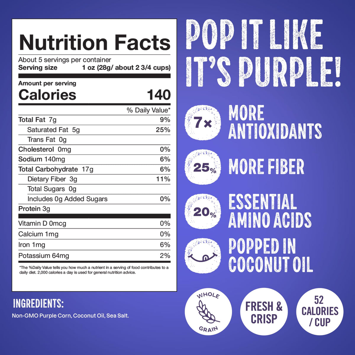 Purplesful gourmet popcorn silky texture—premium snacking experience