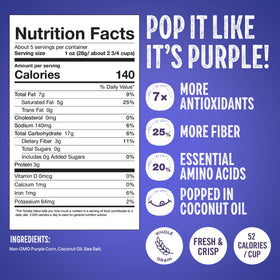Purplesful gourmet popcorn silky texture—premium snacking experience