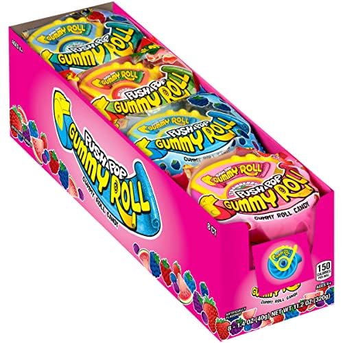 Push Pop Gummy Roll party favor packaging ideal for birthday bags.