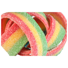 Push Pop Gummy Roll Strawberry flavor close-up for a sweet, chewy treat.