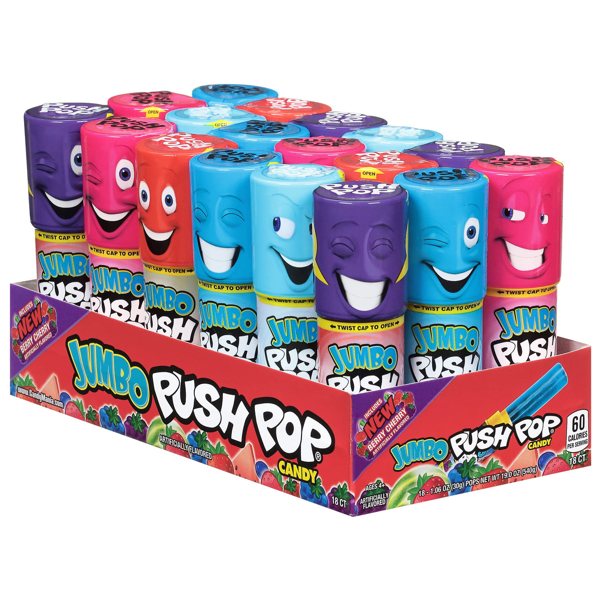 Push Pop Jumbo bulk pack lollipops for parties and gifts.