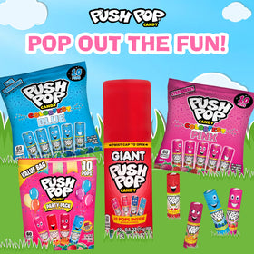 Push Pop lollipops with matching cap are easy to share at events.
