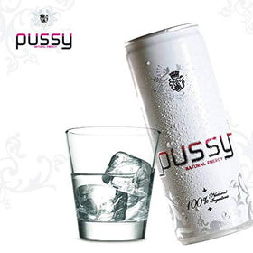 Pussy Natural Energy Drink lime slice closeup emphasizes natural flavor.