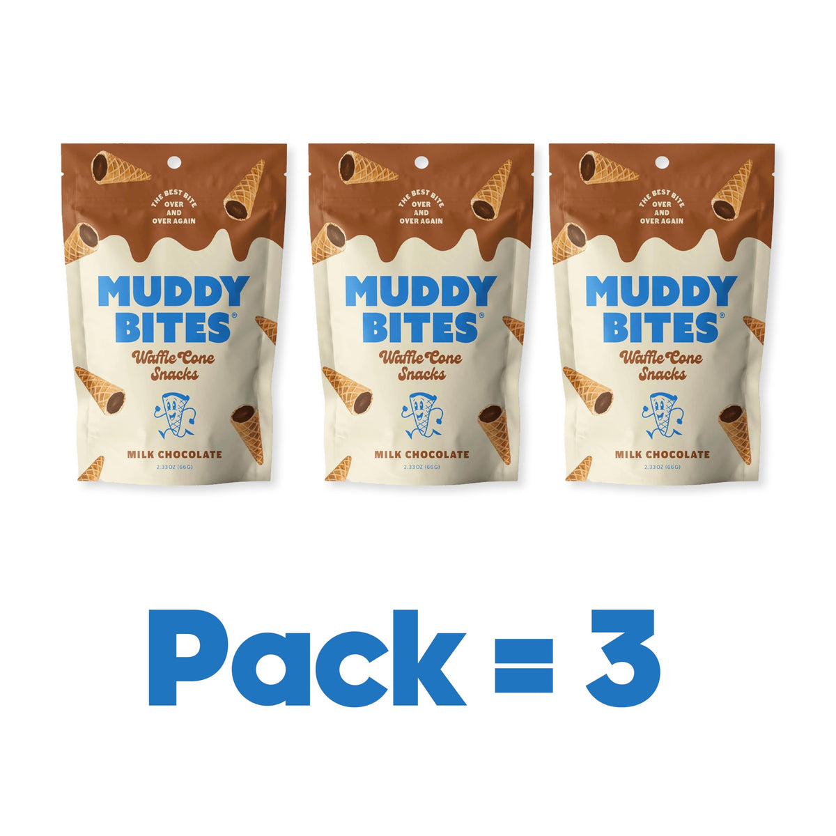 P&V Milk Chocolate Waffle Cone Snacks bite-size pieces ideal for quick snacks.
