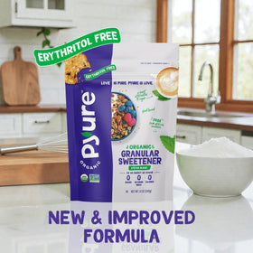Pyure Organic Stevia Blend 2.5lb-pack ready for pantry storage and everyday use.