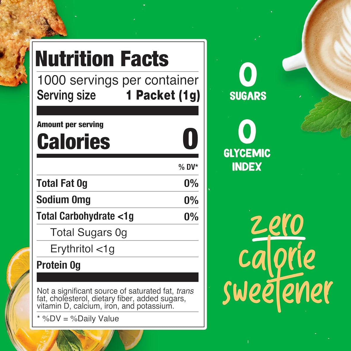 Pyure Organic Stevia Packets in a baking setup for sugar-free dessert ideas.