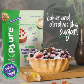 Pyure USDA Organic and Non-GMO badge on packaging