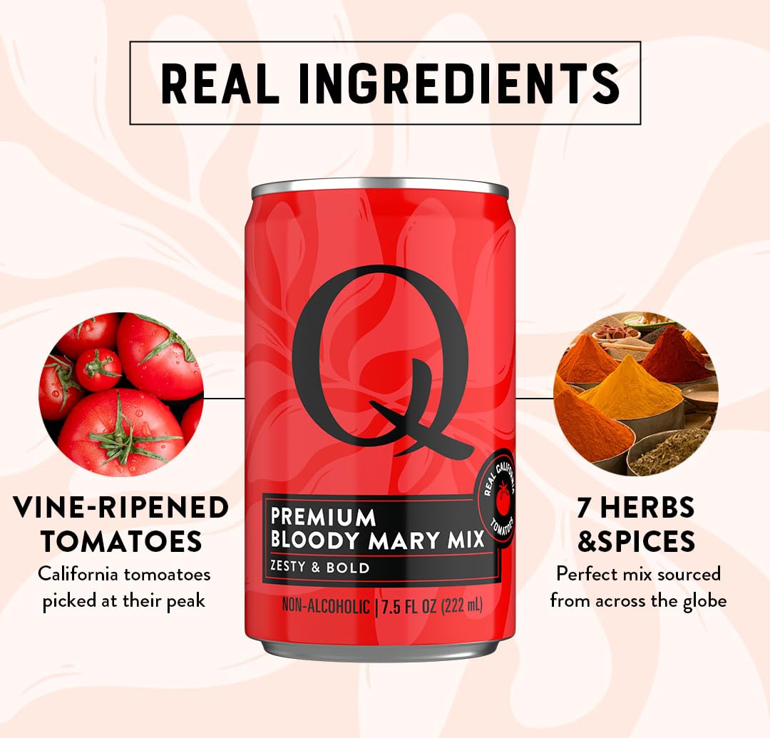 Q MIXERS Bloody Mary served in a frosted glass with garnish.