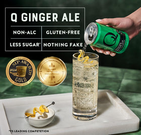 Q MIXERS GINGER ALE organic agave and spices closeup for natural flavor