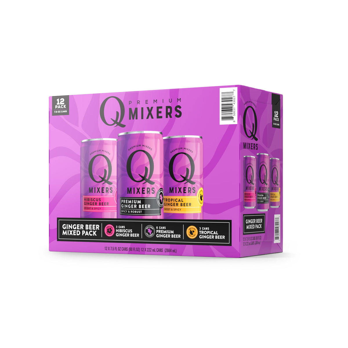 Q Mixers Ginger Beer Variety Pack cans ready for quick serve and shareable drinks.