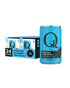 Q MIXERS Q CLUB SODA can with Himalayan salt for crisp, naturally balanced fizz.