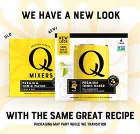 Q TONIC WATER organic agave highlights natural ingredients and balanced flavor.