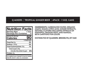 Q Tropical Ginger Beer highlights fresh ginger and tropical fruit notes in a drink.