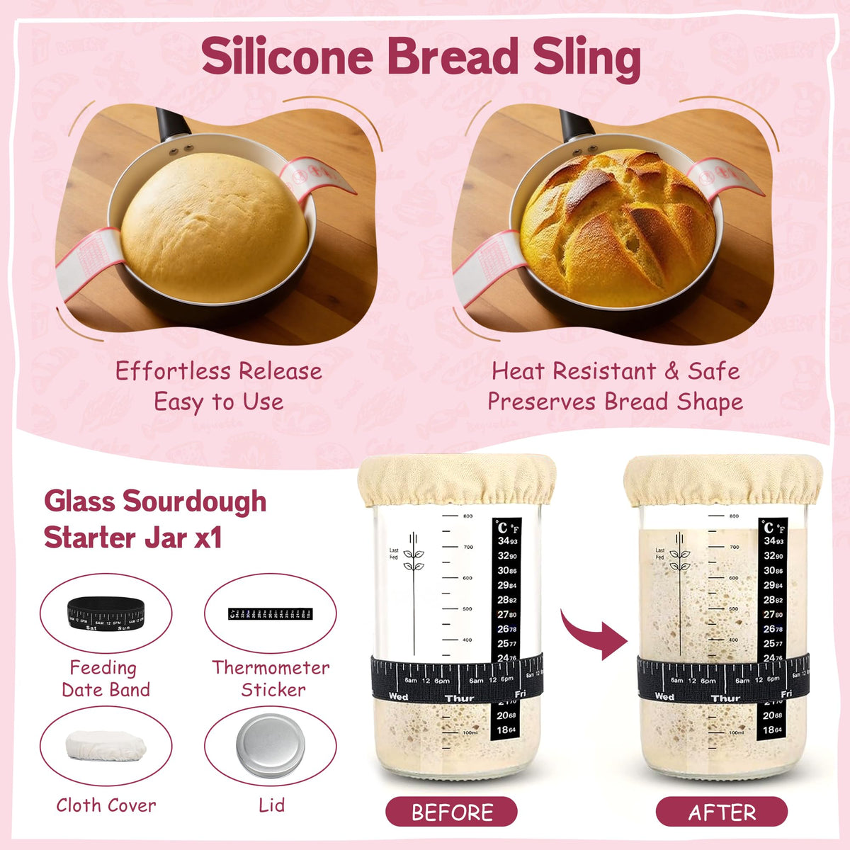 Qalvyn sourdough starter jar with breathable lid preserves culture