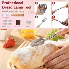 Qalvyn stainless steel bench scraper for dough handling