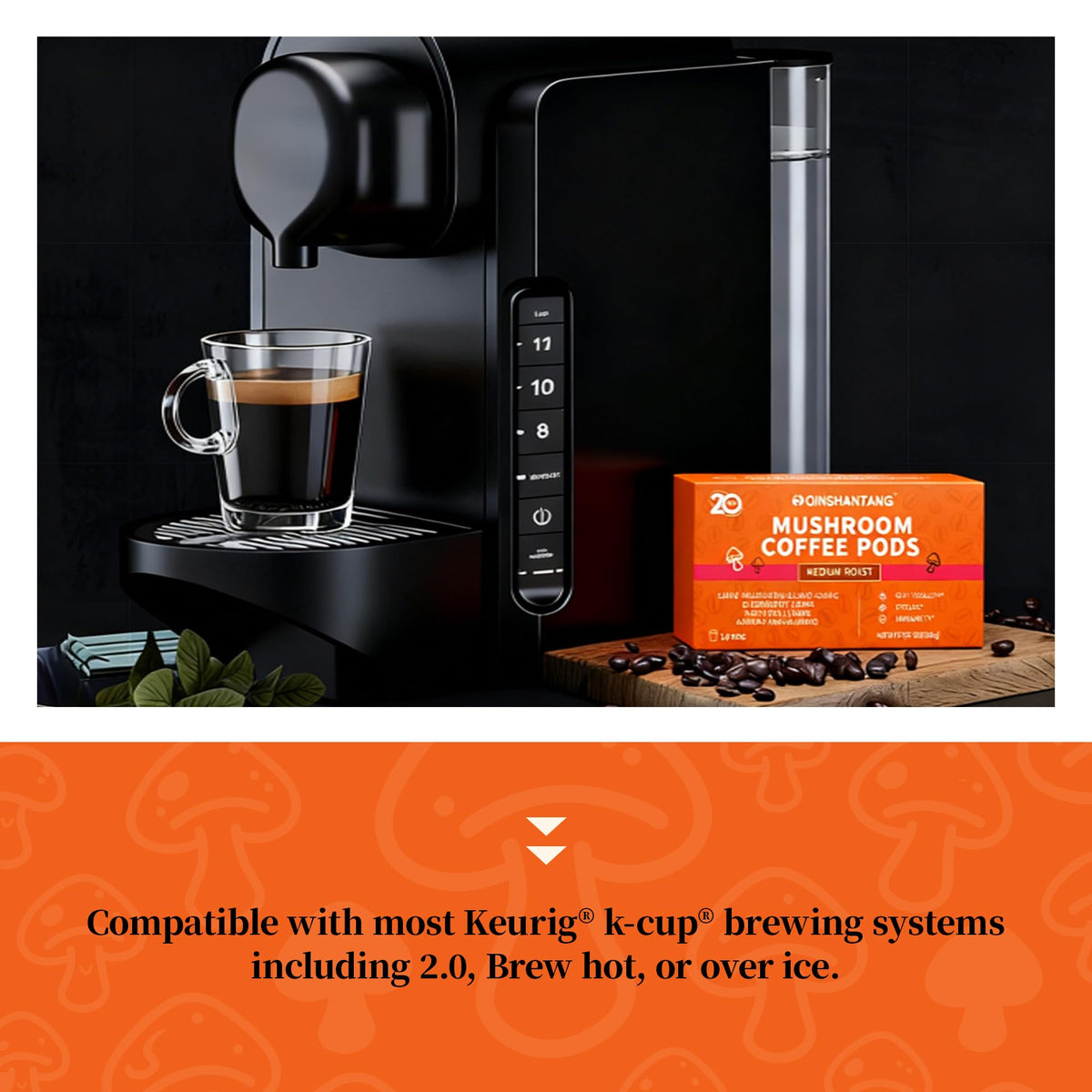 QIN SHAN TANG coffee with 132 mg caffeine per serving for focused mornings