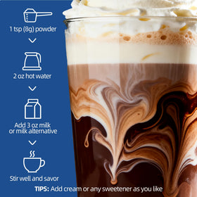 Qin Shan Tang Mushroom Hot Cocoa packaging shows 40 servings for convenience