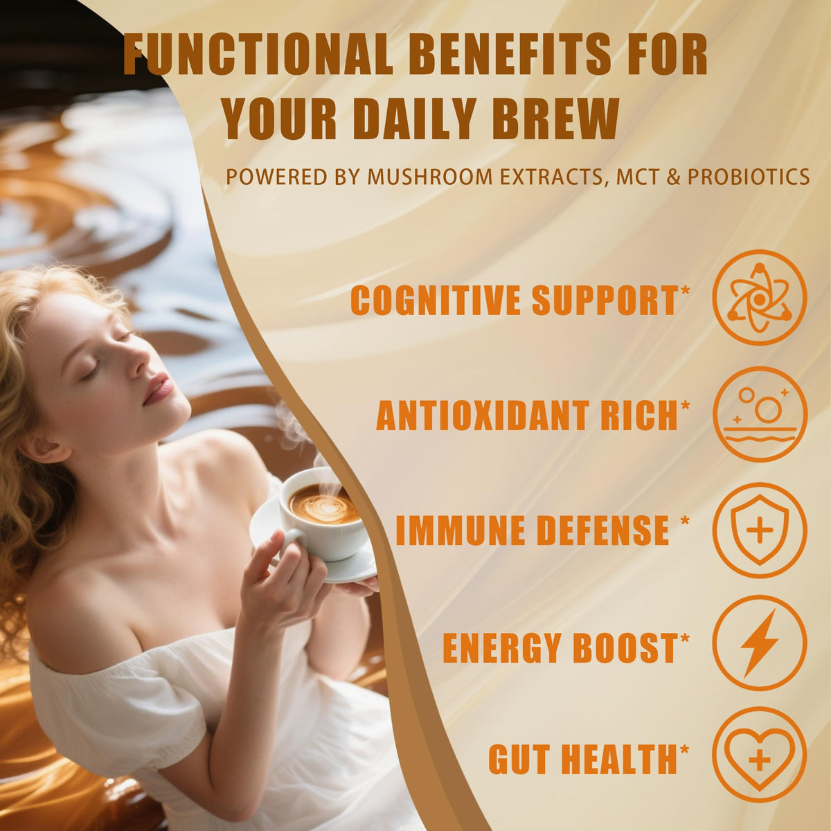 QIN SHAN TANG probiotics and MCT powder jar supports gut health and focus
