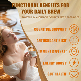 QIN SHAN TANG probiotics and MCT powder jar supports gut health and focus
