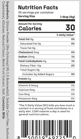 Qitone Keto Coffee Creamer powder scoop for easy morning dosing