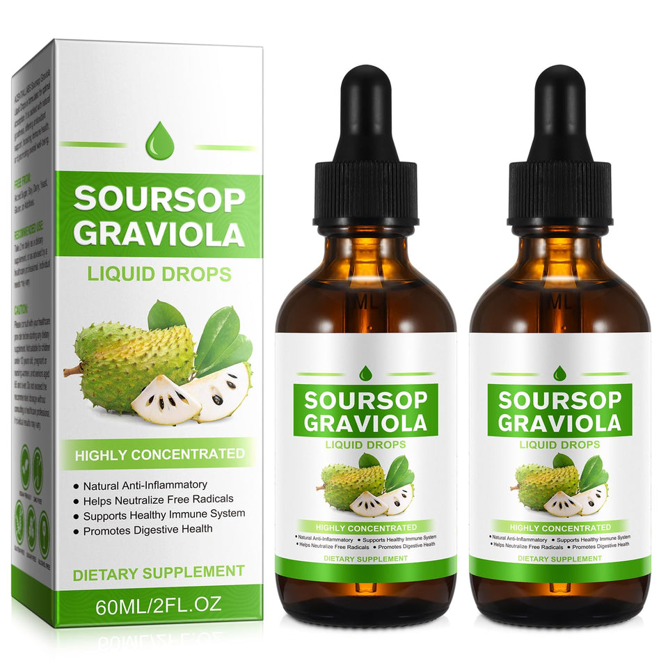 QJCWXIAOX soursop liquid drop bottle front for easy dosing and daily use