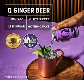 Q MIXERS Ginger Beer ideal for cocktails or mocktails and simple pour-over ice.