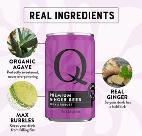 Q MIXERS Ginger Beer on the rocks with ice and citrus for a quick sip.