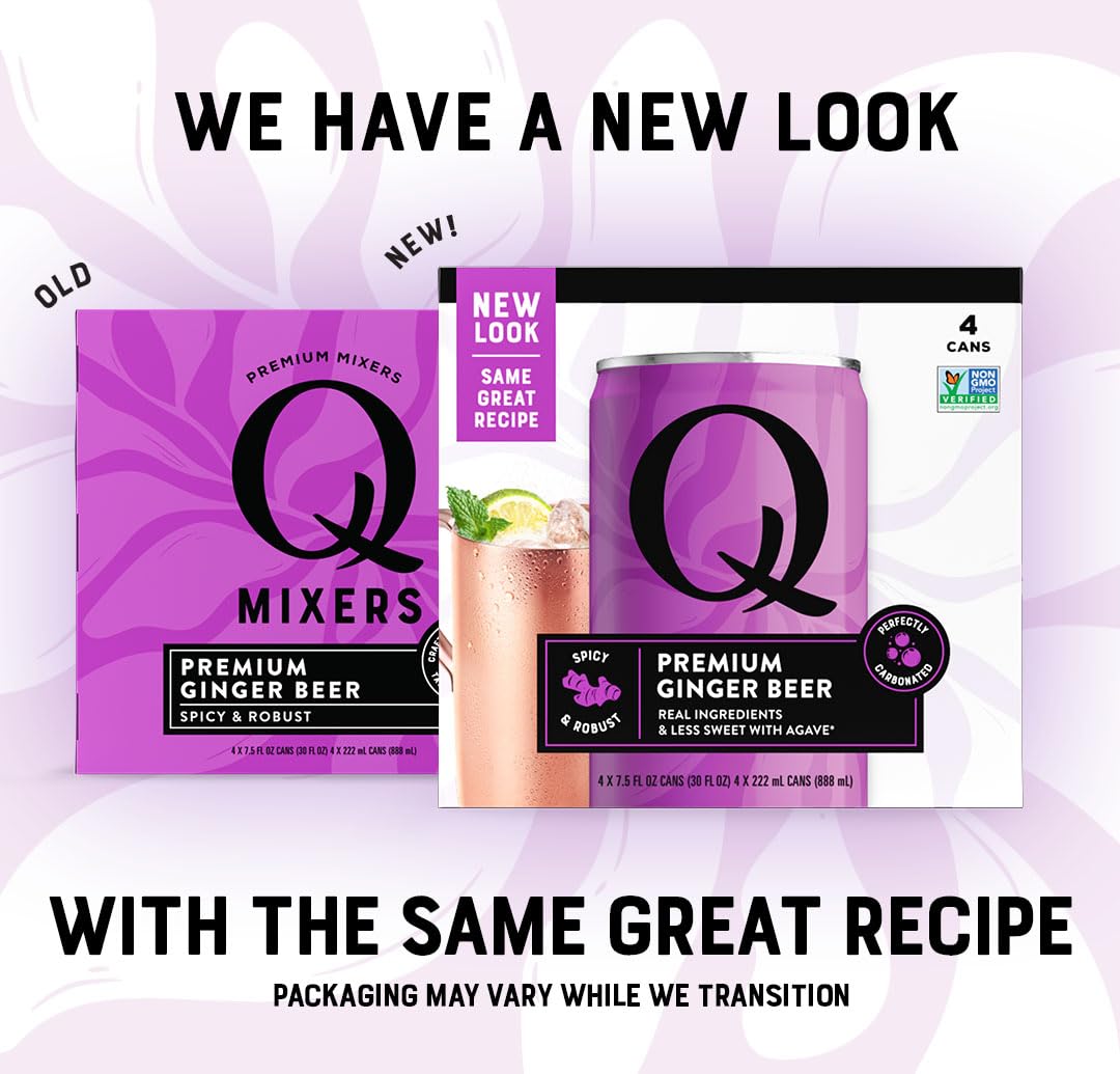 Q MIXERS Ginger Beer features organic agave for a cleaner, less-sweet finish.