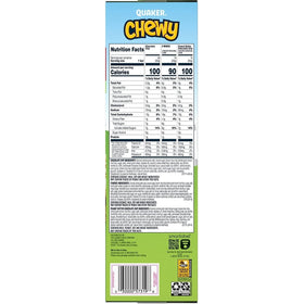 60-bar box of Quaker Camp Chewy displayed on counter.