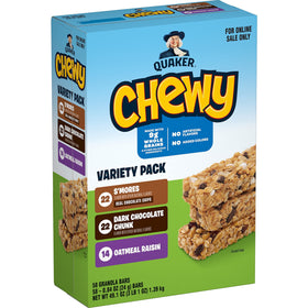 Quaker Chewy Granola Bars smores: convenient lunchbox treat with real chocolate.
