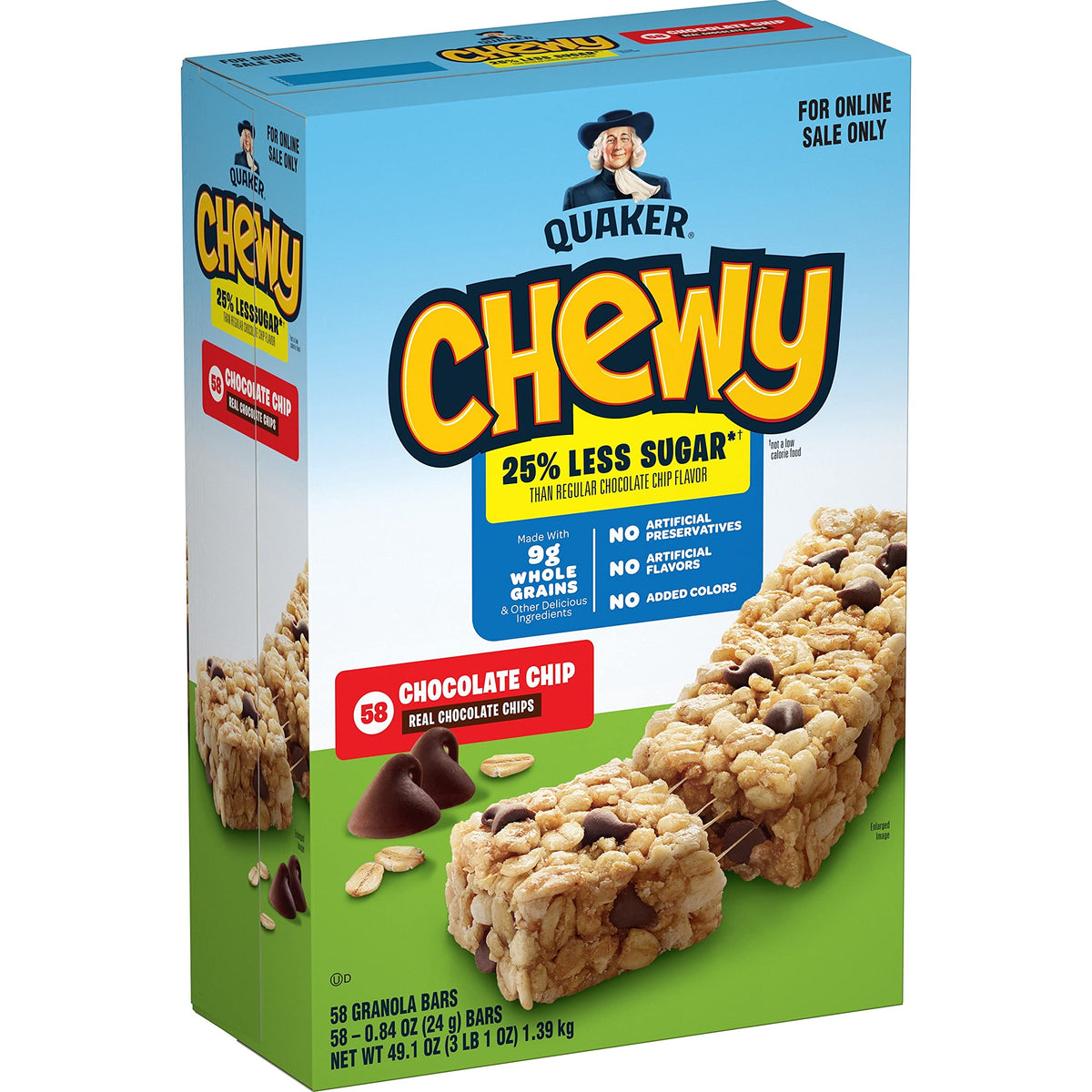 Quaker Chewy Lower Sugar packaging shows new look for easy lunchbox snacking