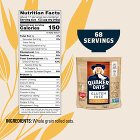 Quaker gluten free oats in a steaming bowl for a comforting breakfast