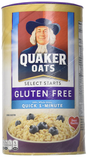 Quaker gluten-free quick oats in a bowl for a fiber-rich breakfast