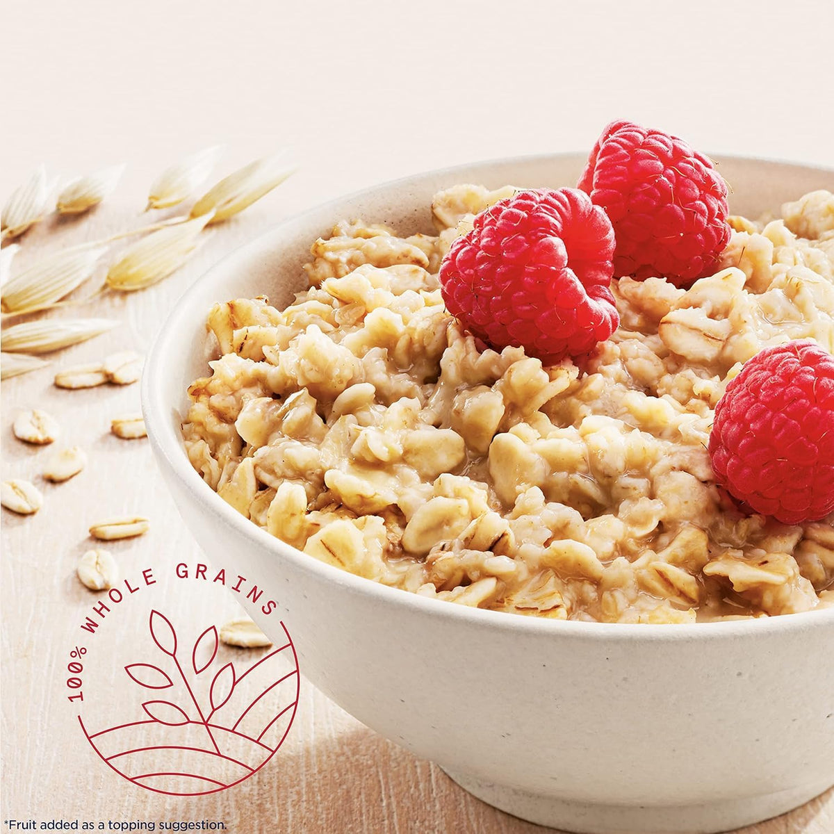 Quaker Instant Oatmeal cinnamon and spice packet provides a warming morning flavor.