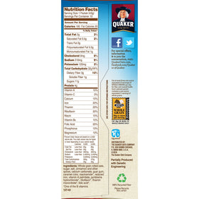 Quaker Cinnamon & Spice oatmeal package open showing versatile oats.