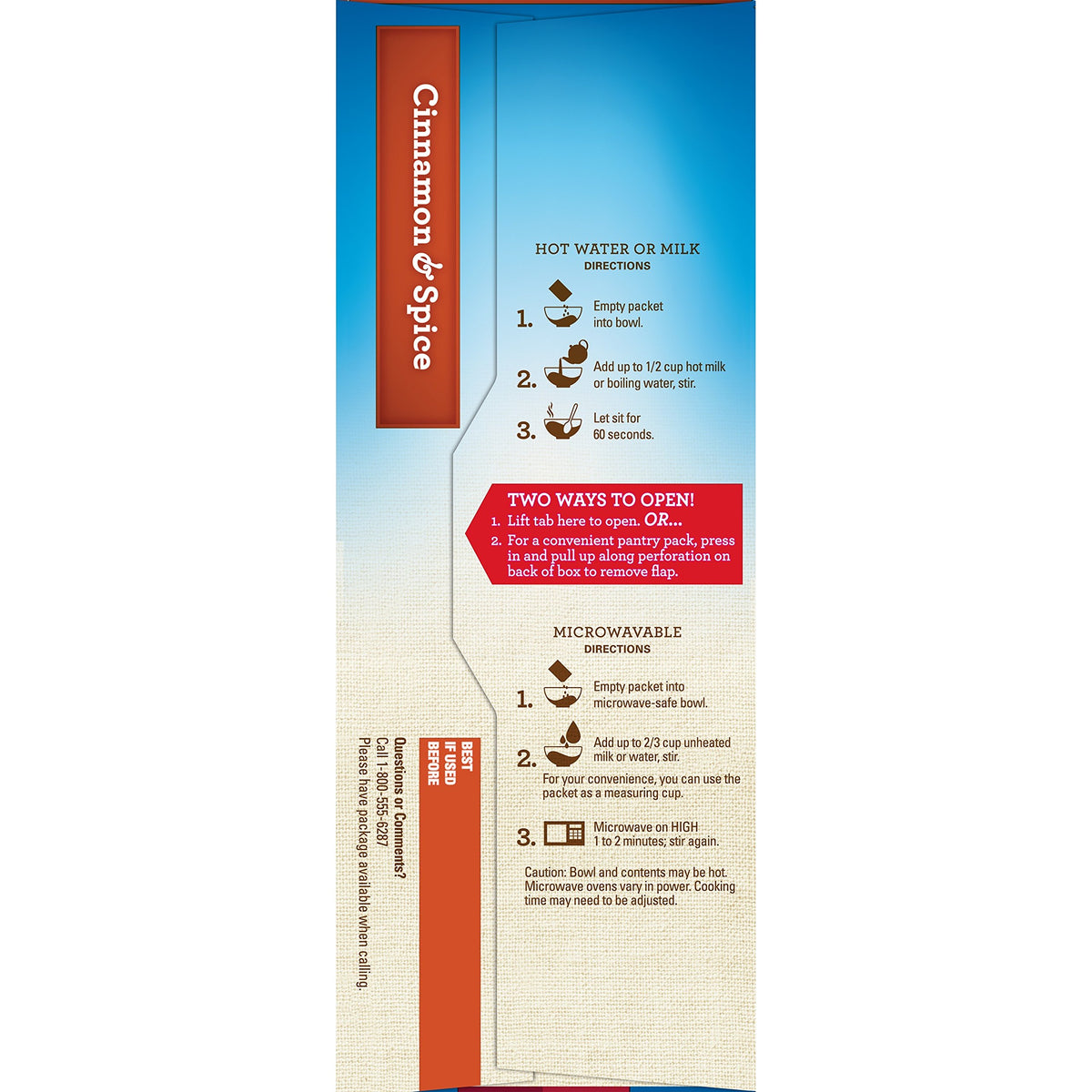 Quaker Instant Oatmeal Cinnamon & Spice serving with toppings idea.