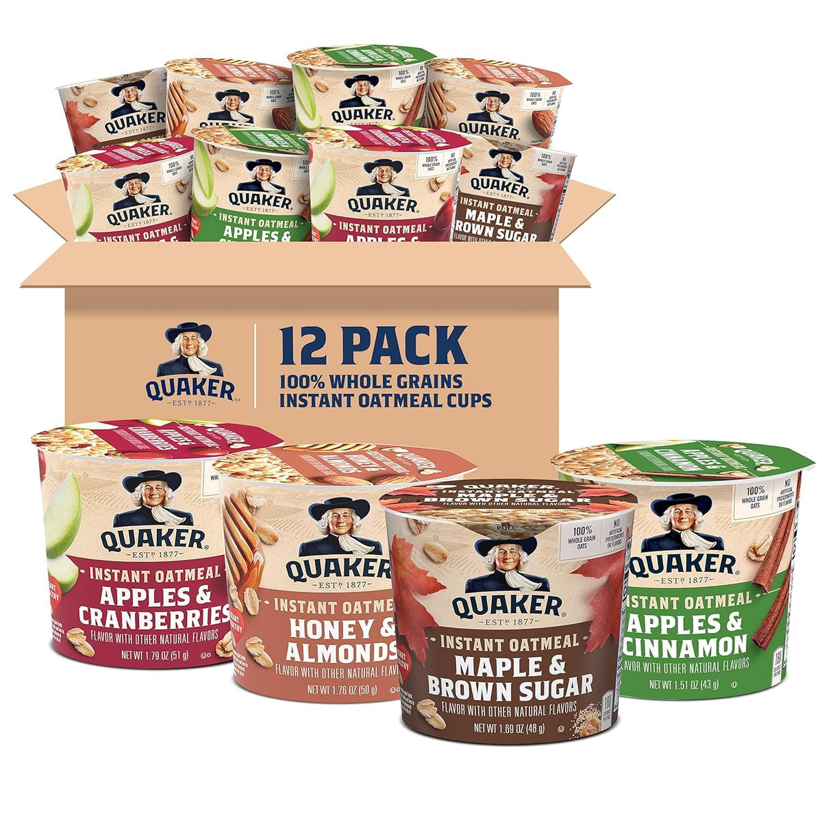 Quaker Instant Oatmeal Express Cups Maple Brown Sugar cup — quick, satisfying breakfast on the go