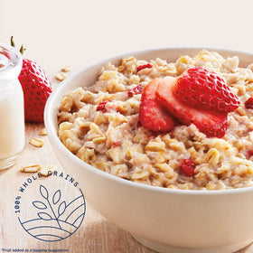 Quaker Instant Oatmeal Strawberries & Cream: warm, creamy bowl in minutes.