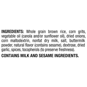 Quaker Large Rice Cakes Everything serving idea on plate with toppings.