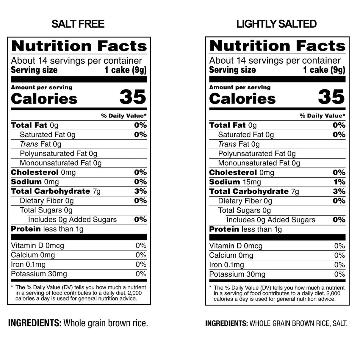Quaker Large Rice Cakes gluten-free serving top-view ready for on-the-go snacking.