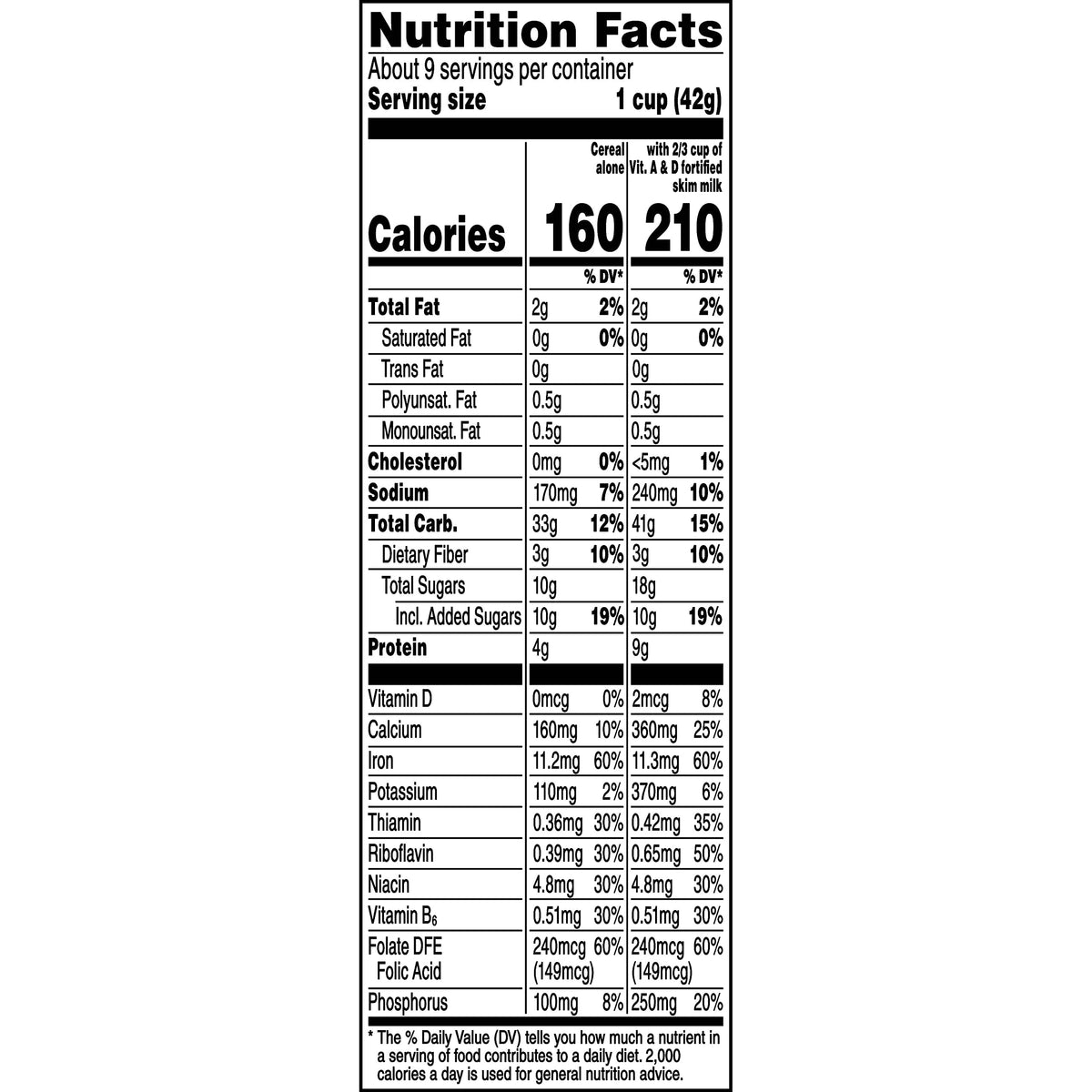 Quaker Life Multigrain Cinnamon cereal-crisp closeup emphasizes crunchy texture.