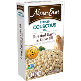 Quaker Near East pearled couscous ready in under 20 minutes.