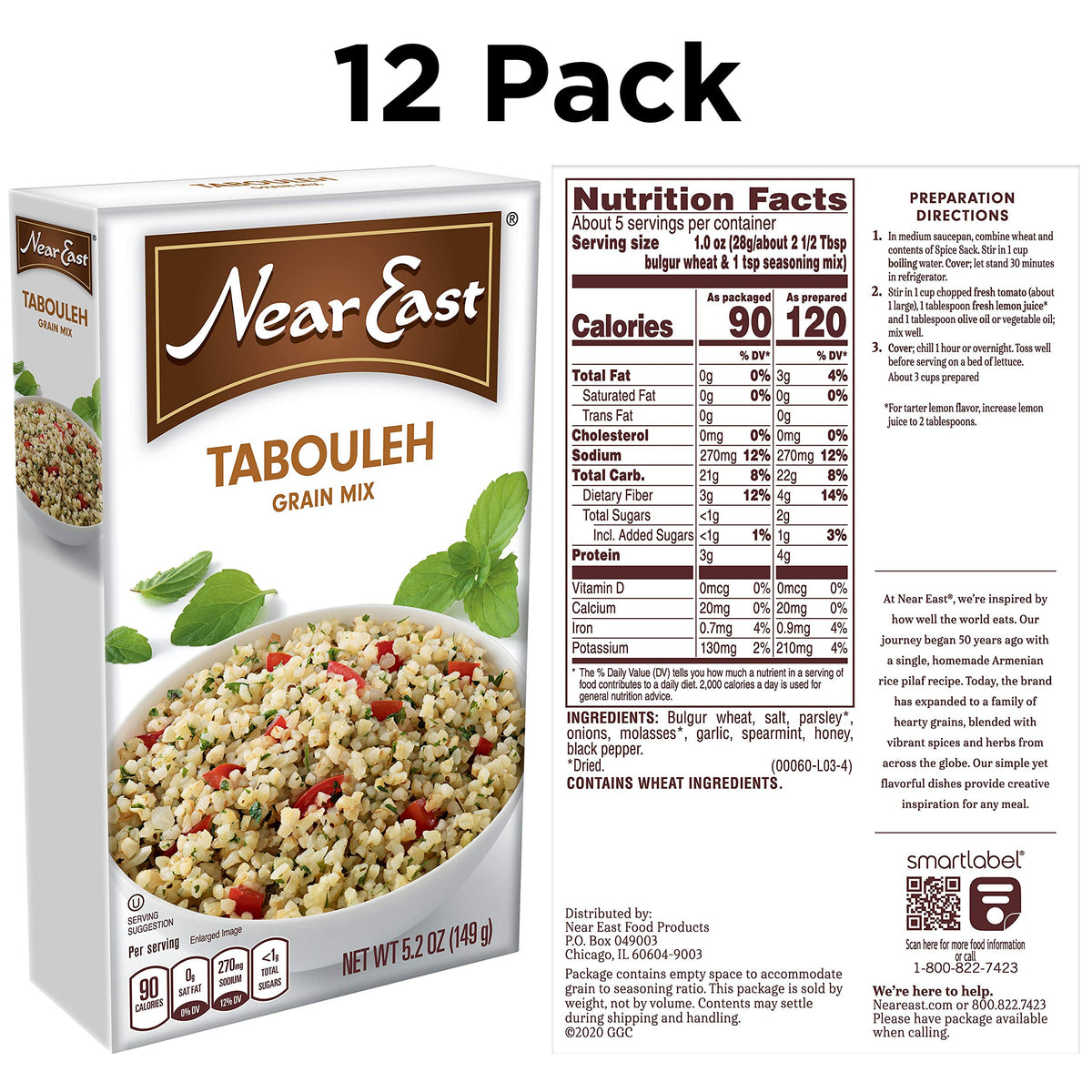 Quaker Near East Tabouleh mint and parsley blend delivers vibrant flavor