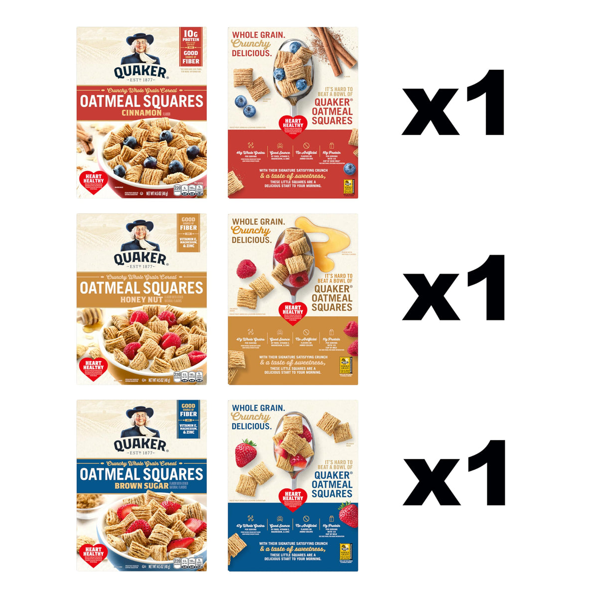 Quaker Oatmeal Squares cinnamon flavor in a bowl